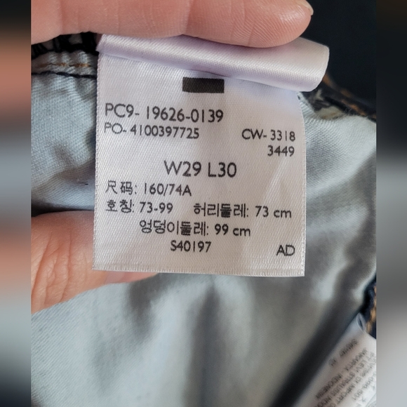 Levi's 311 Shaping Skinny dark wash denim destructed jeans Women's size 29 - Picture 6 of 12